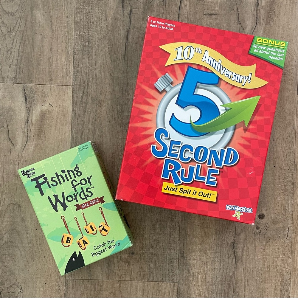 2 game bundle: Fishing For Words and 5 Second Rule